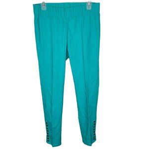 Soft Surroundings Womens PS Turquoise Green Colorful Metro Leggings Pull On